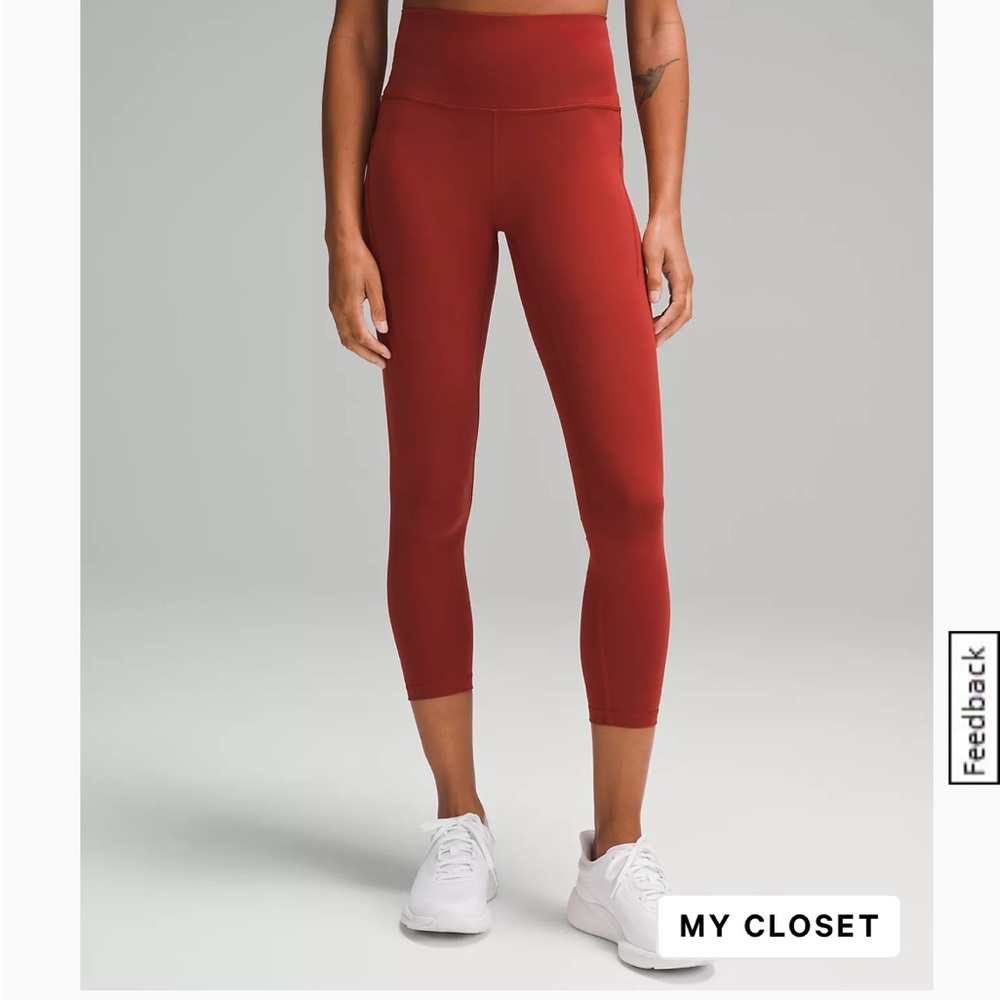 Lululemon Wunder Train HR tight with pockets 25” inseam - size 10 - Terra Orange